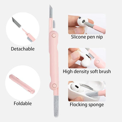 7 in 1 Electronic Cleaner kit - Keyboard Cleaner, Keyboard Cleaning Kit, Laptop Cleaner with Brush, Electronic Cleaner for Laptop/Phone/Computer/Screen (Give Away a Flannel Cloth) Pink