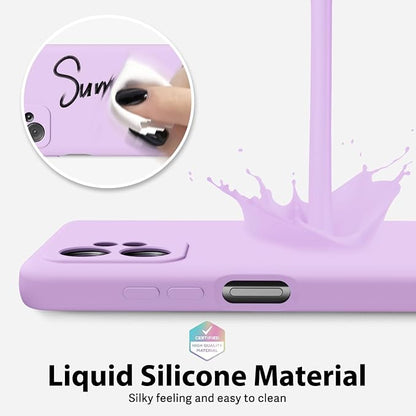 oakxco for Motorola Moto G Power 5G 2023 Phone Case Liquid Silicone, Thin Slim Soft Rubber Gel TPU Plain Simple Cover for Women Girl Cute, Matte Solid Color, Lilac Lavender Light Purple
