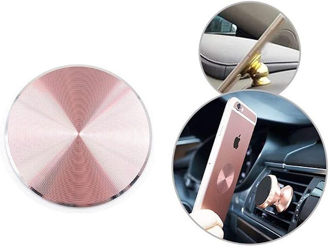 Adhesive Metal Plate Mounting Kits Stickers, Universal Discs Magnet Patch Compatible with Air Vent Magnetic Car/Vehicle Mount Holder