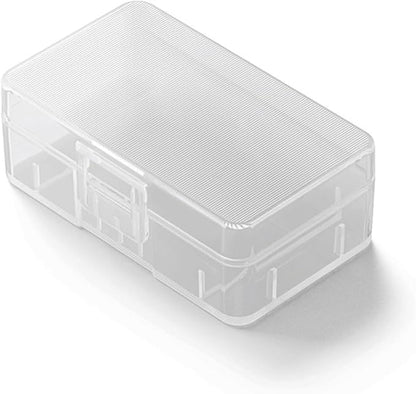 Heyiarbeit Battery Organizer Box PP Battery Storage Case Battery Holder Storage for 9V Carrying Battery Transparent 5Pcs