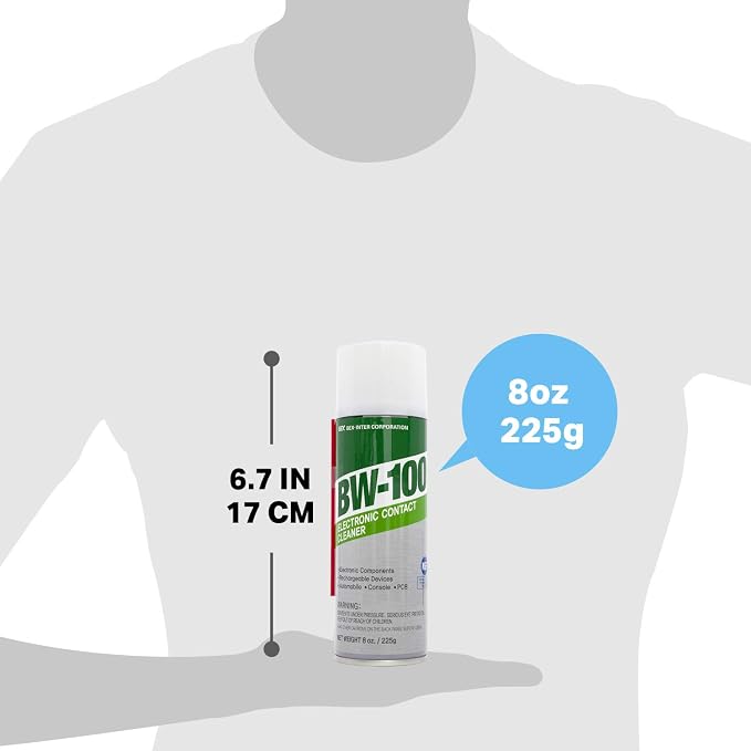 Non-Flammable Electronic Contact Cleaner Aerosol Spray- Safely Cleans Joycons, Computers, PCB and More - Removes dust, Dirt and contaminants on Contacts - Quick Dry|8oz/225g |