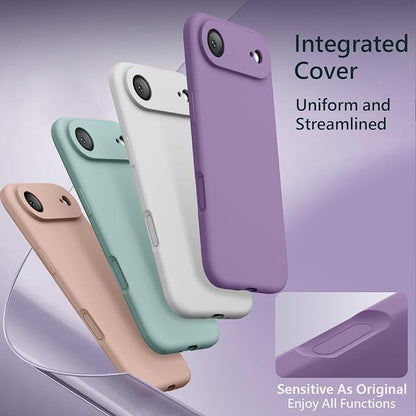 FireNova Magnetic for iPhone Air Case, Compatible with MagSafe, [Integrated Silicone Camera Control Button] [Camera Protection] Microfiber Lining Phone Case for iPhone 17 Air, 6.5", Light Purple