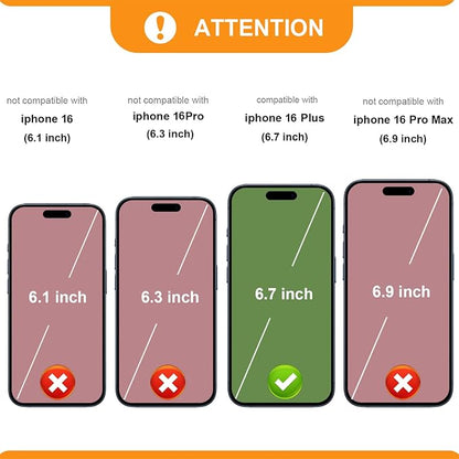 Bocasal Crossbody Wallet Case for iPhone 16 Plus, RFID Blocking Leather Purse Case with Card Holder, Protective Handbag Flip Cover with Zipper Wrist Strap Lanyard for Women 5G 6.7 Inch (Brown)