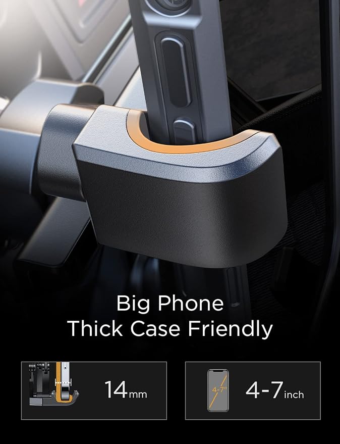 AINOPE Car Phone Holder Mount Vent 2025 Gravity Air Vent Phone Holders for Your Car for iPhone 16 Pro Max with Vent Clip Hand Free Cell Phone Car Mount Holder for iPhone 15 Plus Samsung Silver