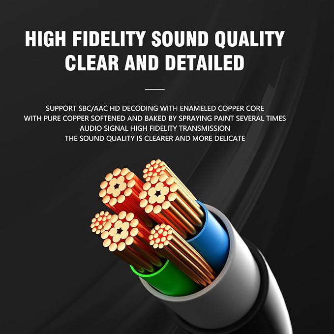 Aux Bluetooth Adapter 5.3 with Built-in Microphone Bluetooth Receiver USB-3.5mm Wireless Car Kit Auxiliary Incoming Hands-Free Calls Compatible with Car Speaker and Home Audio(T07) ﻿