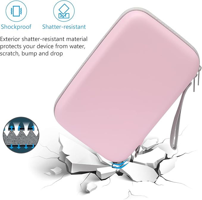 ProCase Hard Travel Electronic Organizer Case for MacBook Power Adapter Chargers Cables Power Bank Apple Magic Mouse Apple Pencil USB Flash Disk SD Card Small Portable Accessories Bag