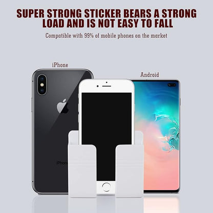 CEI&BPY 2Pcs Phone Holder Wall Mounted, Phone Stand with Self Adhesive. Phone Holder for RV Charging.Compatible with iPhone and Android (2Pack-Black)