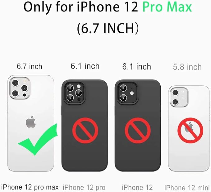 for iPhone 12 Pro Max Case Waterproof | Shockproof Dust Proof Phone Case Cover with Screen Protector Black-Clear