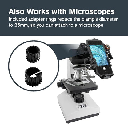 Celestron – NexYZ – Universal Smartphone Adapter for Telescope, Binoculars & Spotting Scopes – 3-Axis Precision Alignment – Capture Images & Video Through Your Optics – Compact and Travel-Friendly