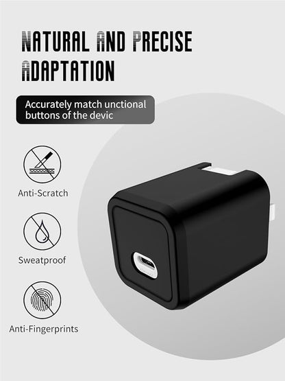 Case for Mophie 45W 1-Port USB-C Charger, Kids-Friendly Soft Silicone Protective Cover, Shockproof, Waterproof (Black)