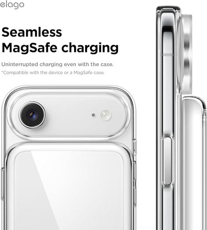 elago Hybrid Clear Case Compatible with MagSafe Battery Pack for iPhone Air - PC + TPU Hybrid Technology, Anti-Yellowing, Crystal Clear, Shockproof Cover, Protective Case (Transparent)