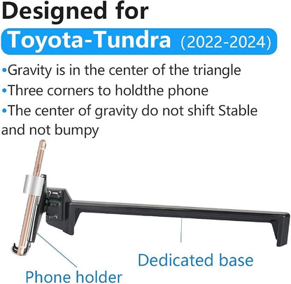 Car Phone Holder for Toyota Tundra 2022-2026 and Toyota Sequoia 2023-2026 [only for 14 inch Touch Screen ]Auto Interior Accessories Best Cell Phones Mount Cellphone Mobile Cradle Charging Stand