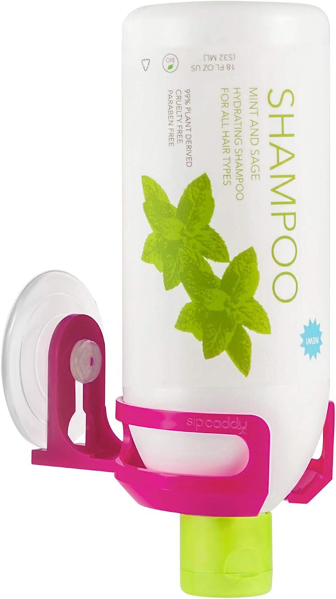 The Original SipCaddy Shower Beer & Bath Wine Holder | Portable Cupholder | Shower Caddy | Drink Holder for Beer & Wine | American-Made Suction Cup | The Best | Pink