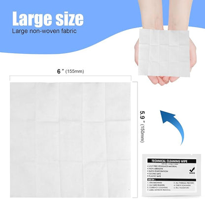 40PCS/Box Technical Prep Pads wipes (6"x5.9") Multi-Purpose Large Non Woven Handy Wipes Cleaning for Thermal Paste Remover Surfaces Industrial Electronics cleaning paste Stain Remover Wipes