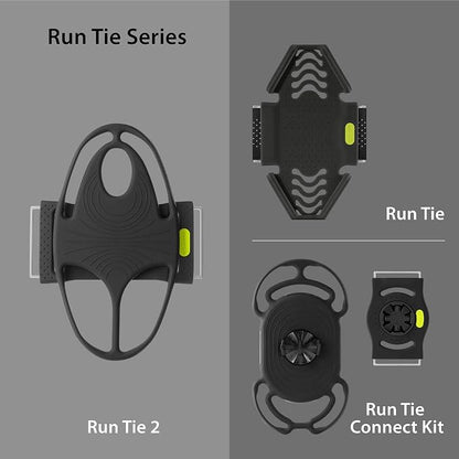 BONE Run Tie 2, Running Phone Holder, Skin-Friendly Silicone Sport Armband with Dual Layer Design for Heat-Dissipation, Workout Phone Carrier for Most Smartphones (S Arm Size/7.9-9.8 inches)