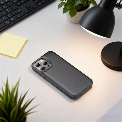 5000Mah 16 Battery Case, Silicone Edge Protection, Wireless Charging, Led Indicator
