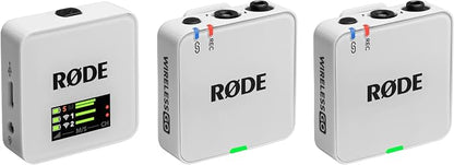RØDE Wireless GO (Gen 3) – Compact Wireless Mic – Pristine Audio, 32-bit Float Recording, Automatic Level Control, for Phones, Cameras and Computers (White)