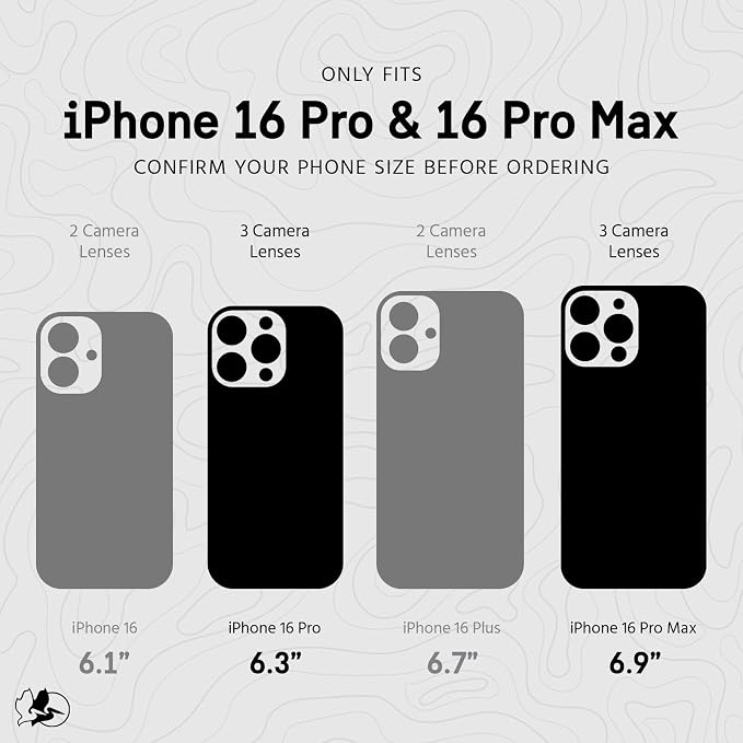 Pelican Camera Lens Protector w/Aluminum Rings for iPhone 16 Pro Max/iPhone 16 Pro - 9H Tempered Glass - Durable Anti-Scratch, Anti-Shatter, HD View w/Night Shoot, Case Friendly, Easy Install - Black