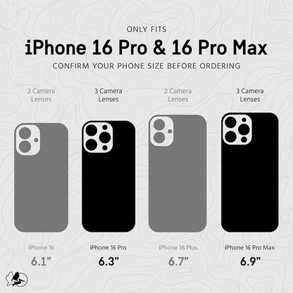 Pelican Camera Lens Protector w/Aluminum Rings for iPhone 16 Pro Max/iPhone 16 Pro - 9H Tempered Glass - Durable Anti-Scratch, Anti-Shatter, HD View w/Night Shoot, Case Friendly, Easy Install - Black