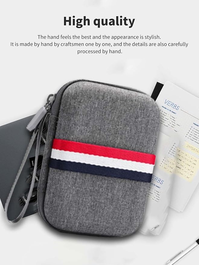Case for EF ECOFLOW Rapid 10,000mAh,NOUKAJU Power Bank Protective Case,Portable Travel Carrying Protective Storage Case,Shock-Proof,Dust-Proof,Storage Box for EF ECOFLOW 10,000mAh Power Bank(Grey)