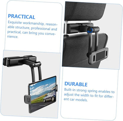 Homoyoyo Tablet Holder for Car Headrest Phone Mount for Backseat Compatible Devices Stable and Secure Design Protective Hooks for Family Travel