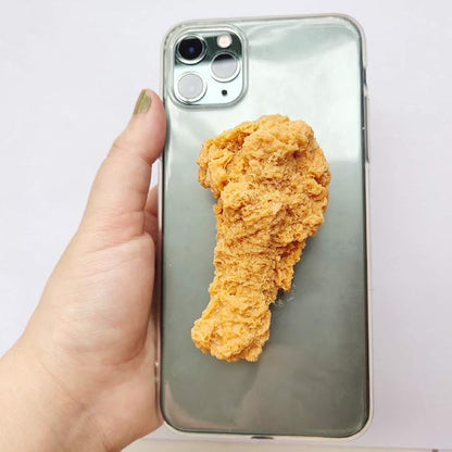 Cute Funny Phone Case Cover for iPhone 15 Series,Super Vivid 3D Fried Chicken Leg Shape Soft TPU Protective Case Cover for iPhone 15/15 Pro/15 Pro Max/15 Plus (for iPhone 15 Plus-6.7')