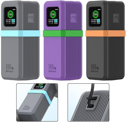 Silicone Protective Cover for UGREEN Nexode Power Bank 20000mAh 165W, Designed to Fit Perfectly While Offering Display Protection and Unhindered Port Access (Black)
