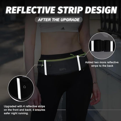 Running Belt Waist Fanny Pack: Slim Phone Holder Workout Pouch for Walking JoggingGrey