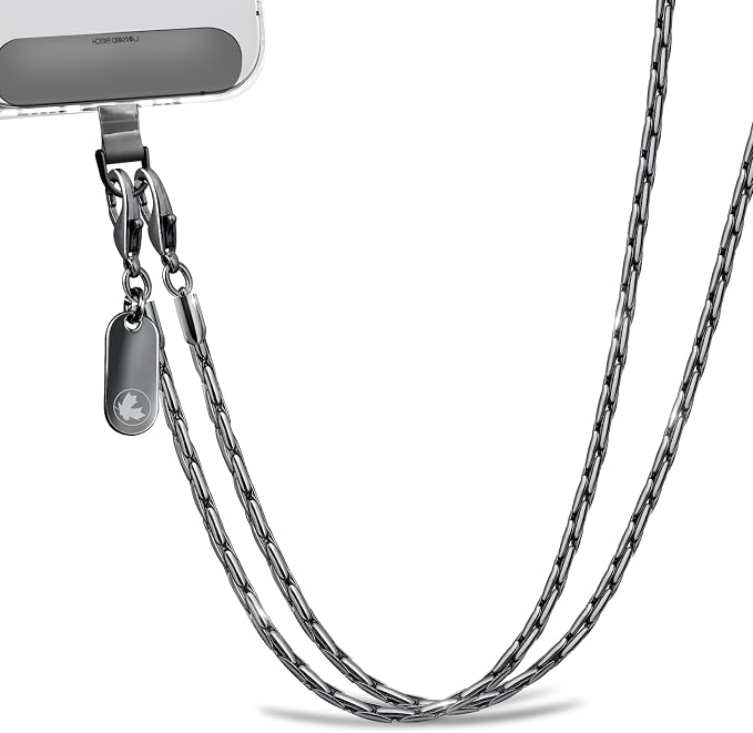 Phone Lanyard for Cellphone Case Crossbody Strap Detachable Phone Charms Strap Anti Theft Necklace Holder for iPhone For Women (black)
