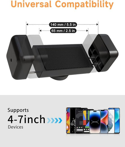 Magnetic Phone Holder for Gym - Heavy Duty Gym Phone Holder Magnet with Strong Magnetic Force, Attach to Metal Surfaces, 360°Adjustable Arm, Compatible with 4"-7" Smartphones