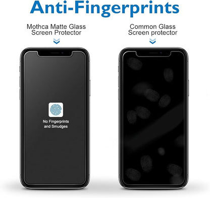 Mothca 2 Pack Matte Glass Screen Protector for iPhone XR/iPhone 11 Anti-Glare & Anti-Fingerprint Tempered Glass Clear Film Case Friendly Easy Install Bubble Free - Smooth as Silk Amazing Touch