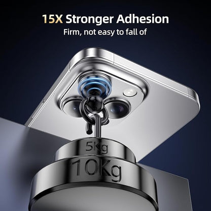9H High-alumina Tempered Glass Camera Lens Protector for iPhone 14 Pro Max/14 Pro Lens , Military-Grade Shatterproof with Strong Adsorption, Full Coverage Case-Friendly Cover (Silver, iPhone 14 Pro/14 Pro Max)