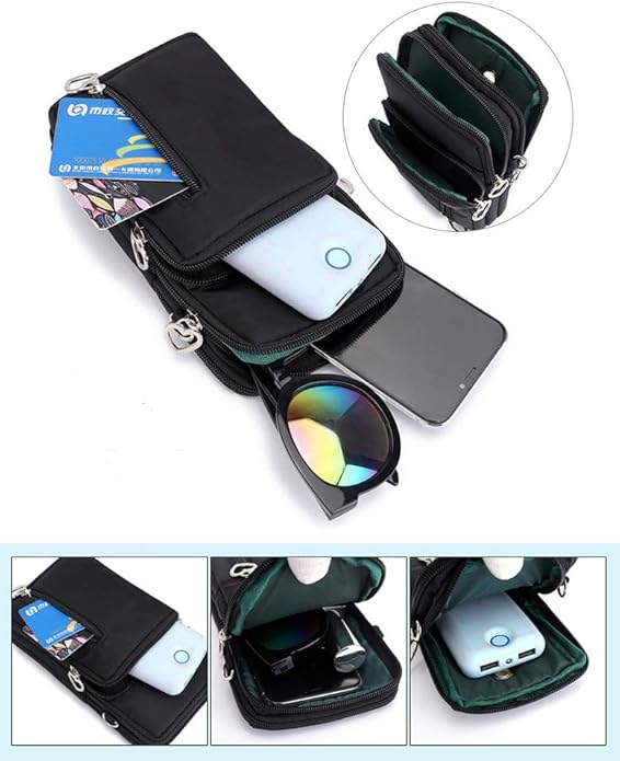 Phone Armband for iPhone 16 15 14 13 Pro/Pro Max, Samsung Galaxy S25 S24 Ultra Plus A16 A15 A06 - Crossboy Phone Purse Bag