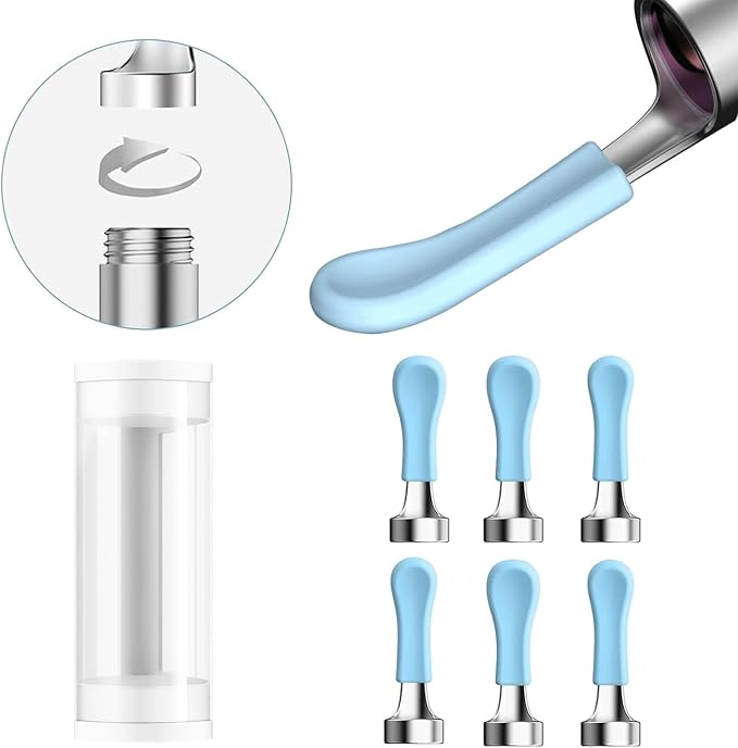 Ear Wax Removal Tool Replacement Tips, 6 pcs for Wet/Dry Earwax Cleaning, Original Ear Cleaner Camera Tips for Bebird Earsight Plus series/30S/R1/X17 Pro/D3 Pro etc