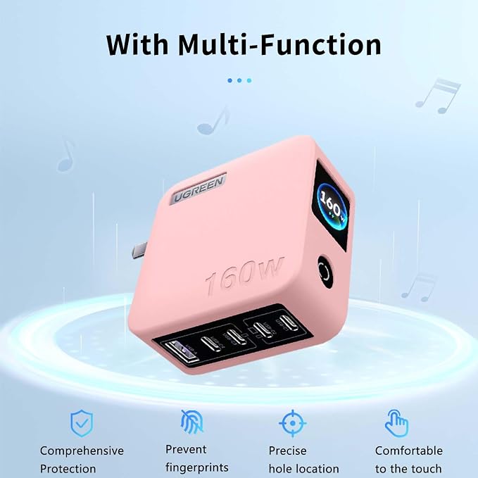 NOUKAJU Silicone Protective Case for UGREEN 160W Charger, Drop-Proof, Scratch-Proof, Shock-Proof