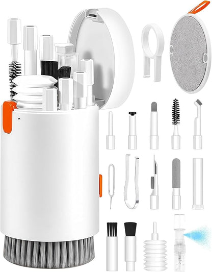 Cell Phone Cleaning Kit, Speaker Cleaner for iPhone, Charging Port Cleaning Tool, Electronic Cleaning kit, Compatible with Airpods Earbuds Camera USB C Lightning Port ipad (20-in-1)
