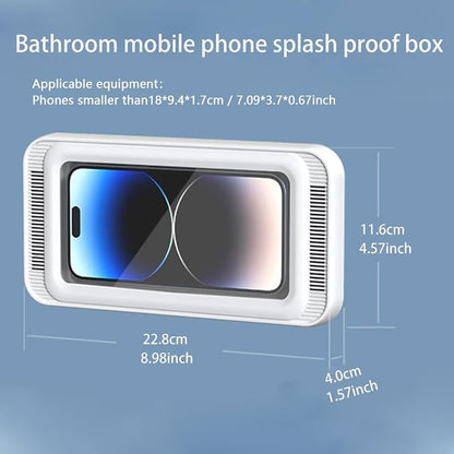 Bathroom Waterproof and Anti Fog Phone case with 360 Degree Rotation (White)