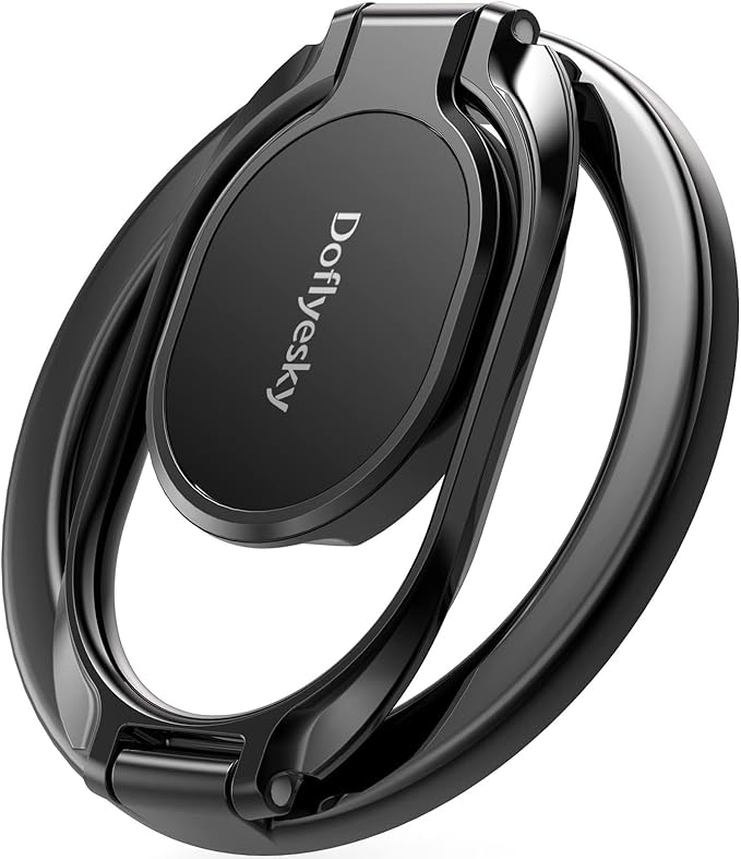 Magnetic Phone Ring Holder for iPhone, Double Adjustable Gym Phone Grip Holder and Stand Removable for Magsafe Case, iPhone 17/16/15/Pro Max Plus SE