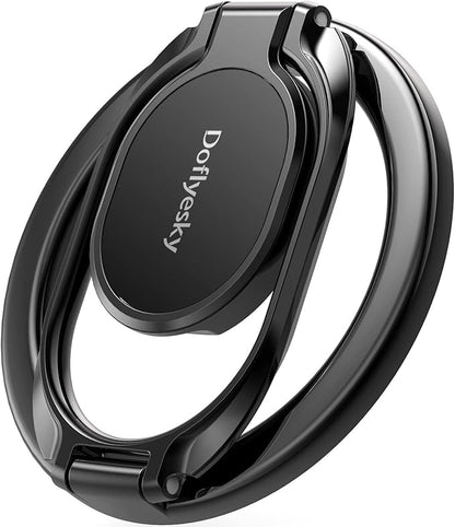 Magnetic Phone Ring Holder for iPhone, Double Adjustable Gym Phone Grip Holder and Stand Removable for Magsafe Case, iPhone 17/16/15/Pro Max Plus SE