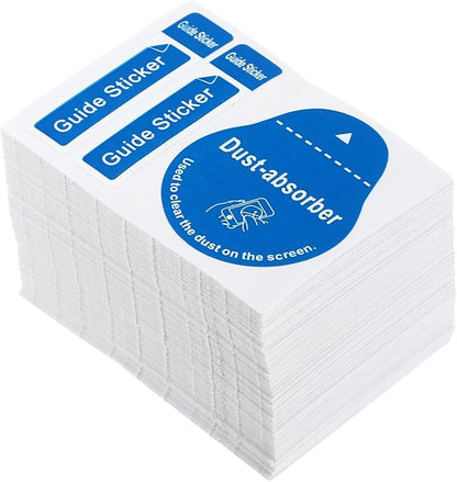 Mikikit Dust Absorber Sticker, 400pcs Dust Removal Stickers Laptop Phone Tablet Screen Cleaning Stickers LCD Dust Remover Sticker Tools for Phone Tempered Glass Screen Film