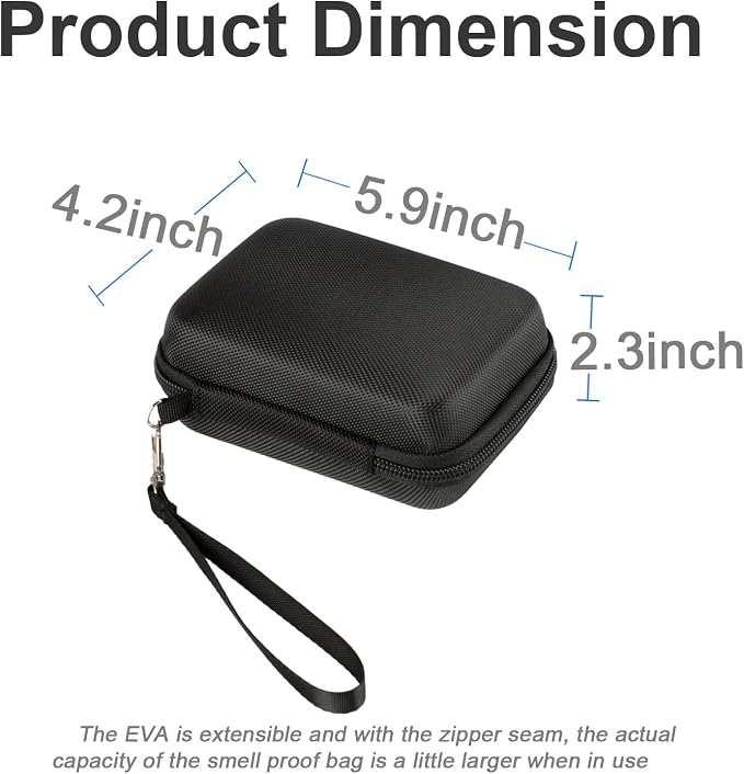 EVA Hard Shell Cable Organizer Travel Case for Cords & Tech Gear | Shockproof Portable Pouch,Fits Charger, USB Cable, Earbuds, SD Cards,Mesh Pockets & Elastic Loops,Compact for Commute, Travel