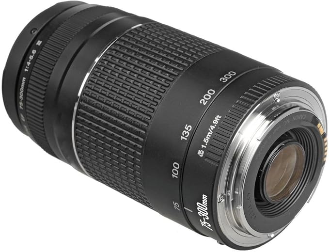 Canon EF 75-300mm f/4-5.6 III Telephoto Zoom Lens for Canon SLR Cameras, 6473A003 (Renewed)