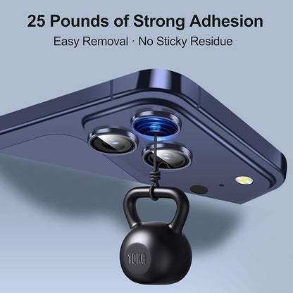 QHOHQ 2 Set Camera Lens Protector for iPhone 17 Pro Max/17 Pro/16 Pro Max/16 Pro/15 Pro Max/15 Pro, Individual Anti Shatter Lens Protector,[15FT Military Grade Protection],1-Second Auto-Install- Blue
