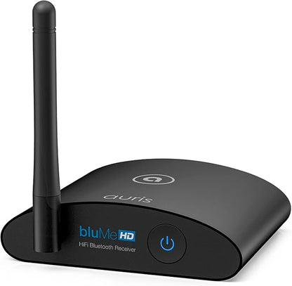 Auris Blume HD Long Range Bluetooth 5.3 Music Receiver Hi-Fi Audio Adapter with Audiophile DAC, LDAC & AptX HD for Home Stereo, AV Receiver or Amplifier