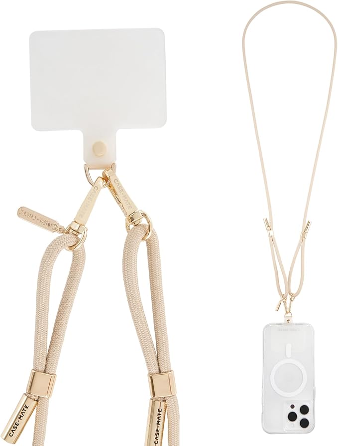 Case-Mate Crossbody Phone Lanyard Chain in Beige Rope