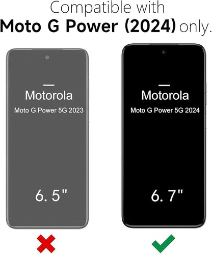 oakxco for Motorola Moto G Power 2024 Phone Case Liquid Silicone, Cute Thin Slim Grip Soft Rubber Gel for Women Men, Smooth Matte TPU Plain Bright Color Girly Case with Camera Cover, Clear
