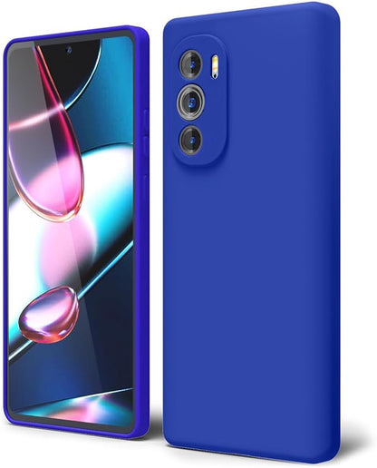 oakxco for Moto Edge Plus 2022/Edge Plus 5G UW 2022 Phone Case Liquid Silicone, Cute Thin Slim Soft Rubber TPU Plain Smooth Gel Cover for Women Girl, Matte Solid Protective & Shockproof, Royal Blue