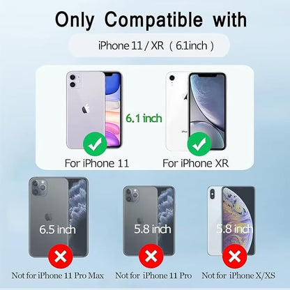Battery Case for iPhone 11/XR (6.1inch),Upgraded 7500mAh Slim Portable Charger Case Cover,External Battery Pack Charging Case with Tempered-Glass Screen Protector for iPhone 11/iPhone XR (Black)