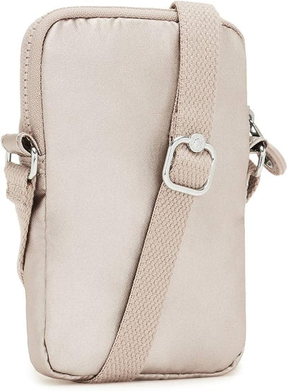 Kipling Tally Metallic Crossbody Phone Bag Quartz Metallic