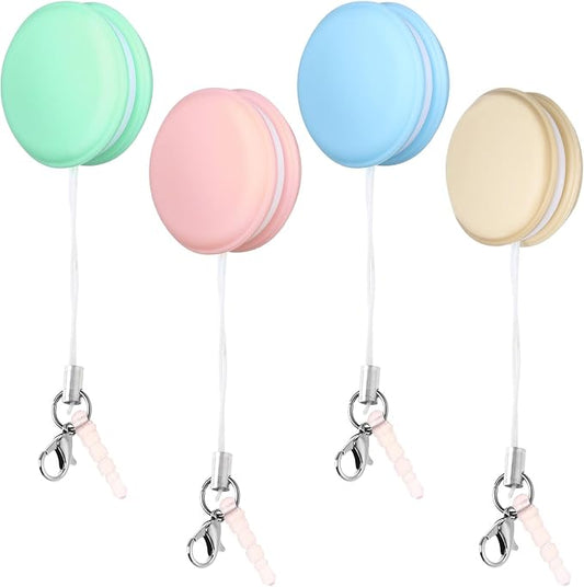 4pcs Macaron Screen Cleaner Set：Macaron Phone Cleaning Wipes，Mobile Phone Screen Cleaner - Soft Brush and Wipe for Telephone, Tablets, and Eyeglasses, Cute Lanyard Design for Easy Carrying